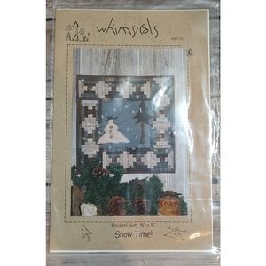 Snow Time! Wallhanging Quilt Pattern Whimsicals 15"x15" Snowman Pine Tree #297